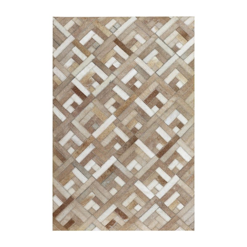 DIB - Alfombra Leather Patch Design 190X290 Café Beige