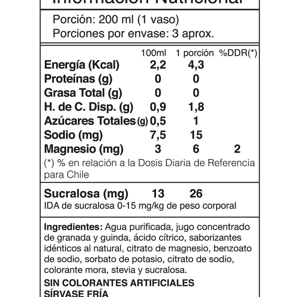 GENERICO - AGUA DE FRUTAS + CITRATO DE MAGNESIO 55OCC GRANADA GUINDA - I LIKE