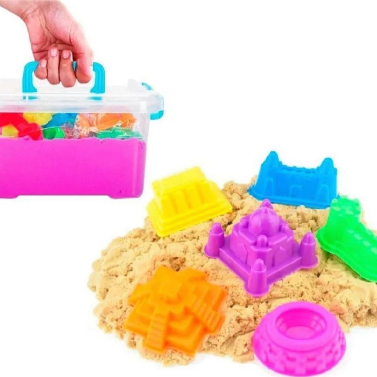 GENERICO - Arena Magica Por Kilo + 11 Accesorios + Piscina