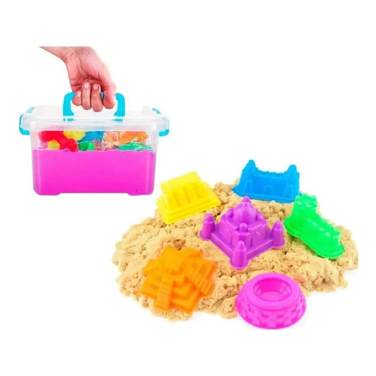 GENERICO - Arena Magica Por Kilo + 11 Accesorios + Piscina