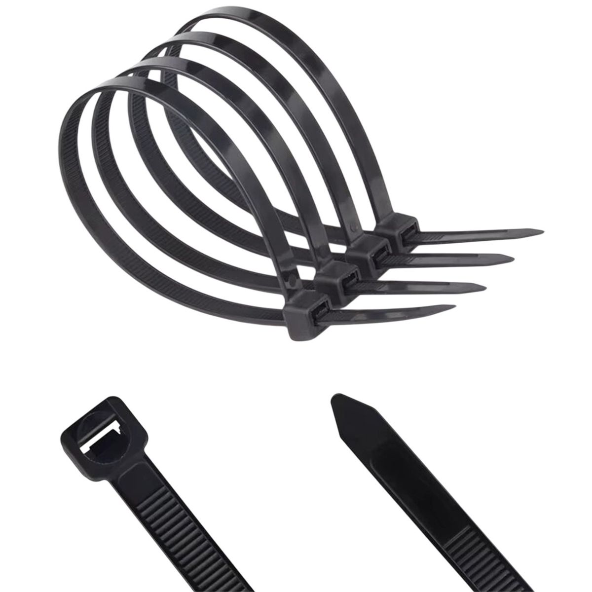 SOLIOT - Amarra Cable Plástica 5x250mm Negro Set 100 Unidades