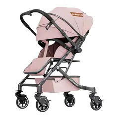 LUBABYCAS - Coche Paseo Reversible 4 Ruedas 360°Space Pink