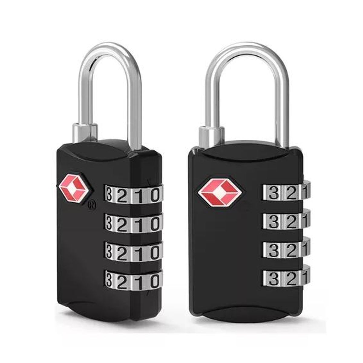 GENERICO - 2pzs candados de combinación para equipaje color negro