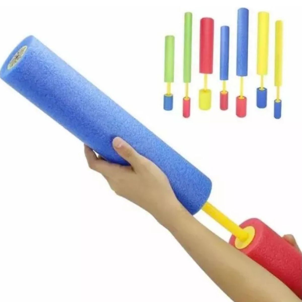 GENERICO - Set 3 Pistolas Lanza Agua Esponja Piscina Verano Juego 40cm