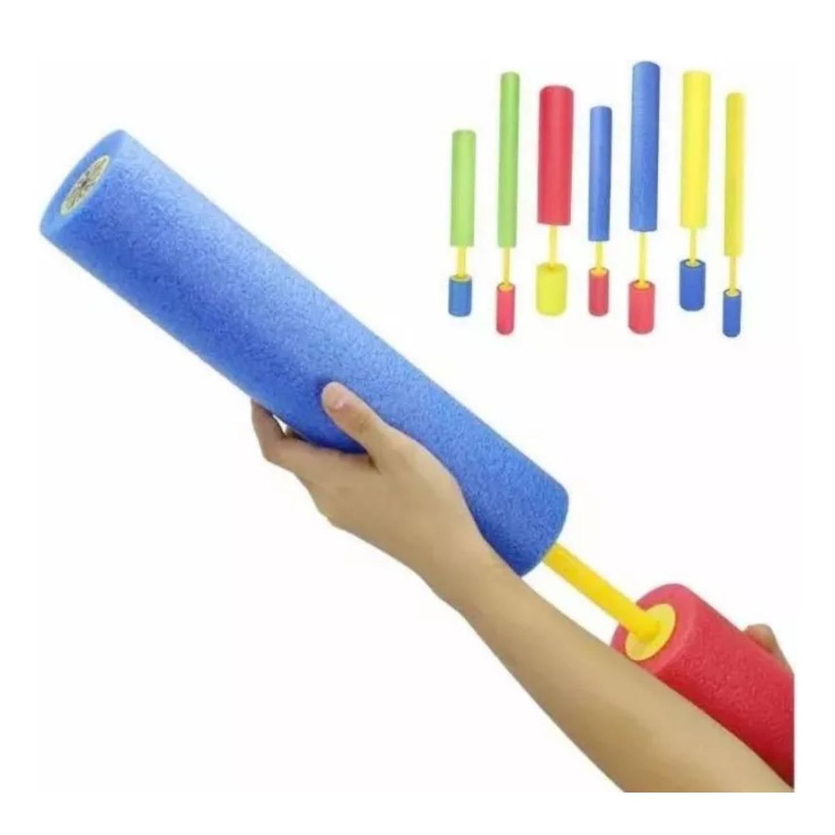 GENERICO - Set 3 Pistolas Lanza Agua Esponja Piscina Verano Juego 40cm