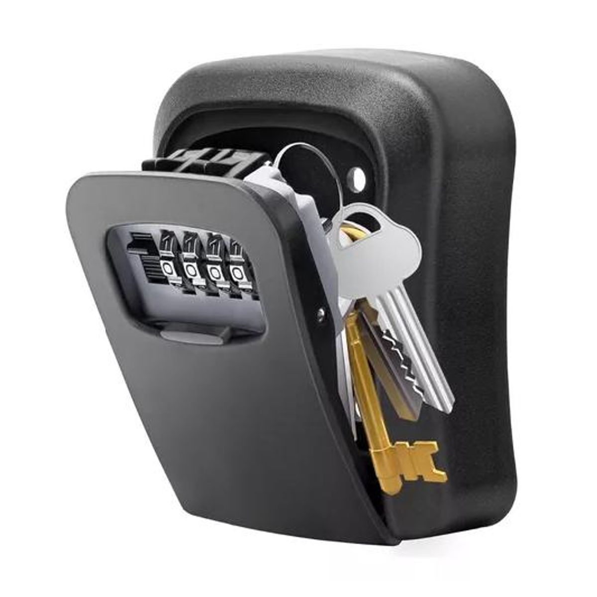 GENERICO - Caja seguridad para llaves con clave color negro