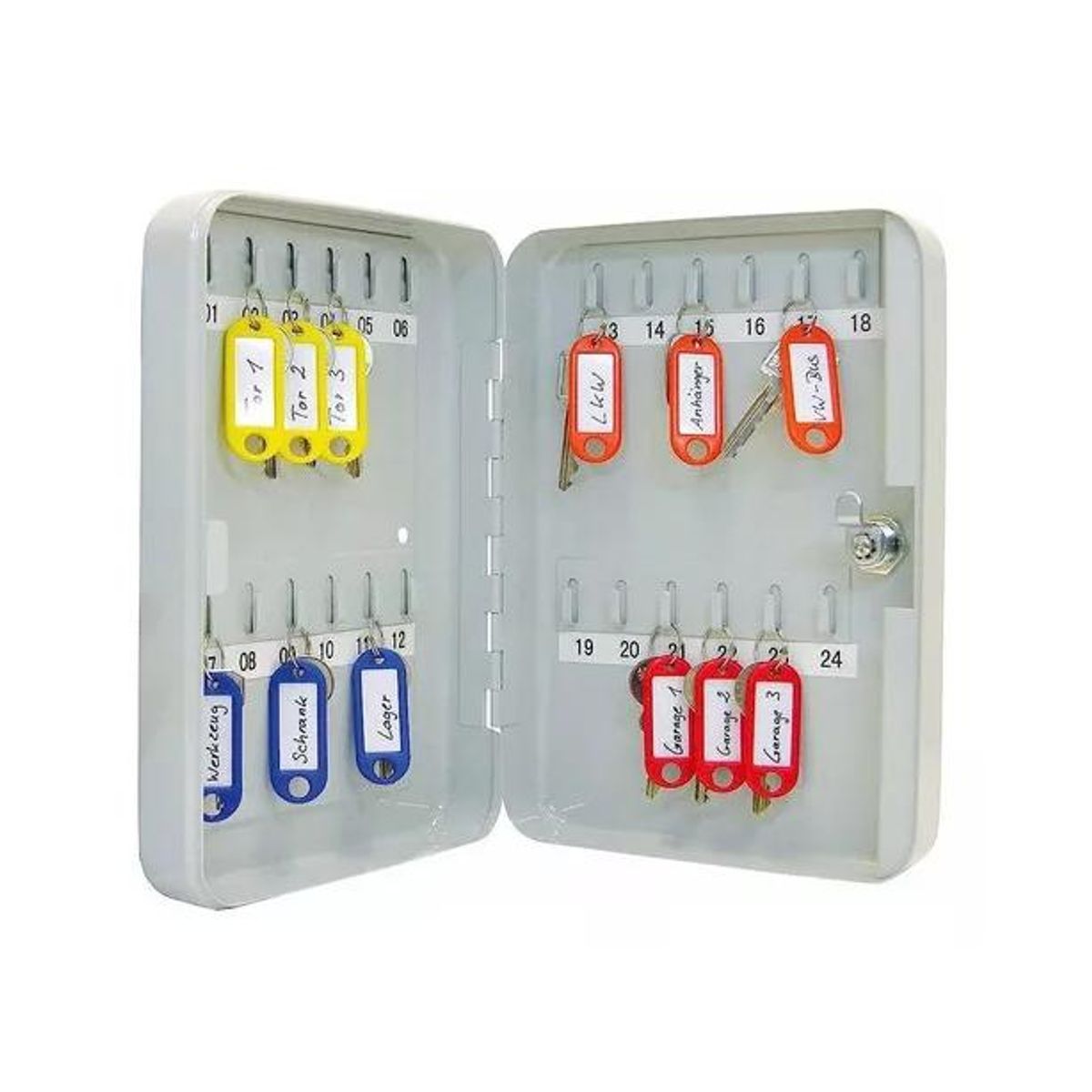 GENERICO - Caja de seguridad metálica 24 llaves 200x160x75mm