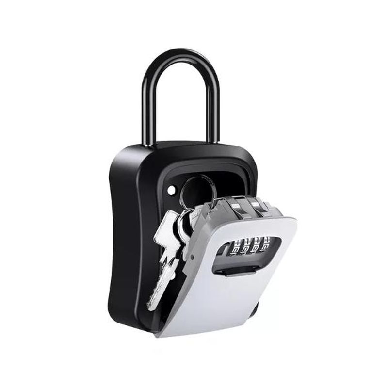 GENERICO - Caja seguridad porta llave candado clave color gris