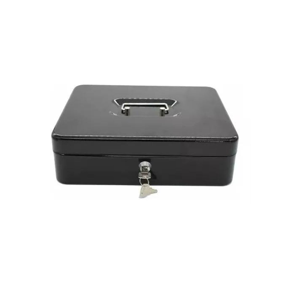 GENERICO - Caja organizadora de dinero negra con llave de seguridad