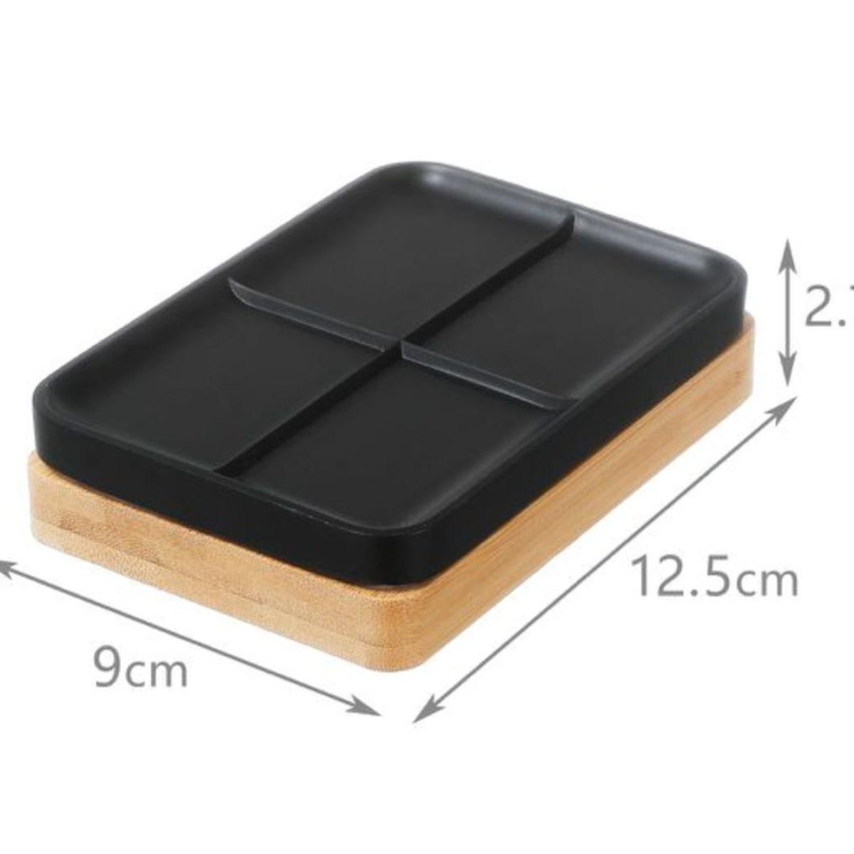 OEM - Jabonera Porta Jabon Bamboo Metal Diseño Elegante