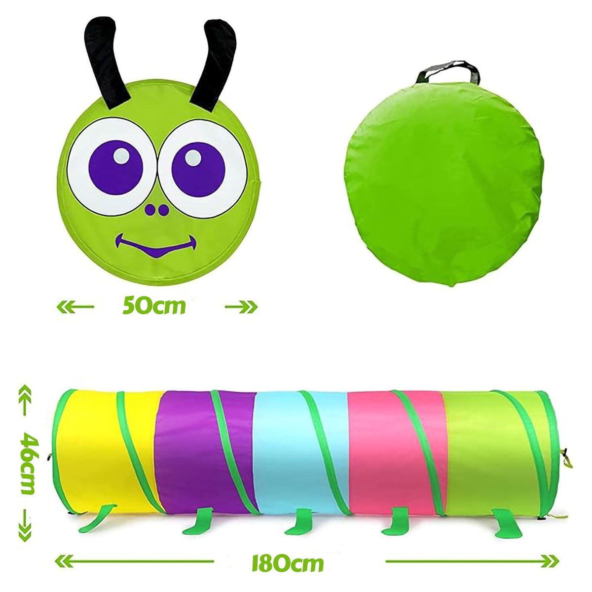 GENERICO - Túnel De Juego Para Mascotas Oruga Para Niños De 180cm