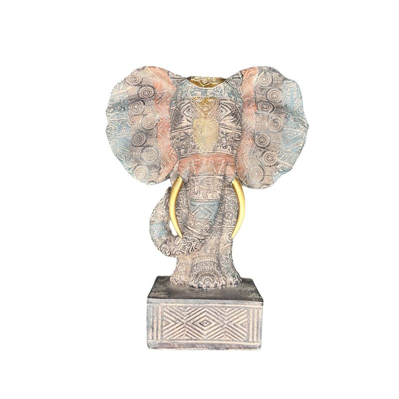 GENERICO - Adorno Elefante Decorativo Figura Decorativa 32cm