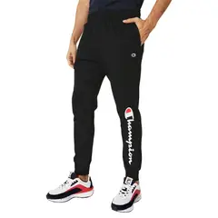 CHAMPION - Jogger Hombre Negro Powerblend Graphic