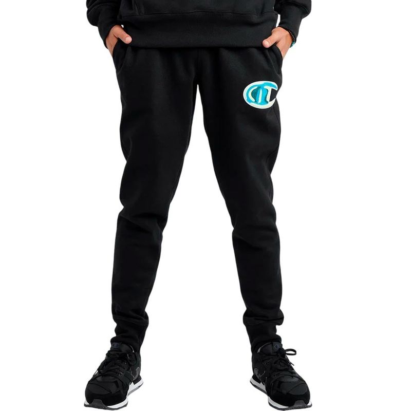 CHAMPION - Jogger Hombre Champion Negro Reverse Weave
