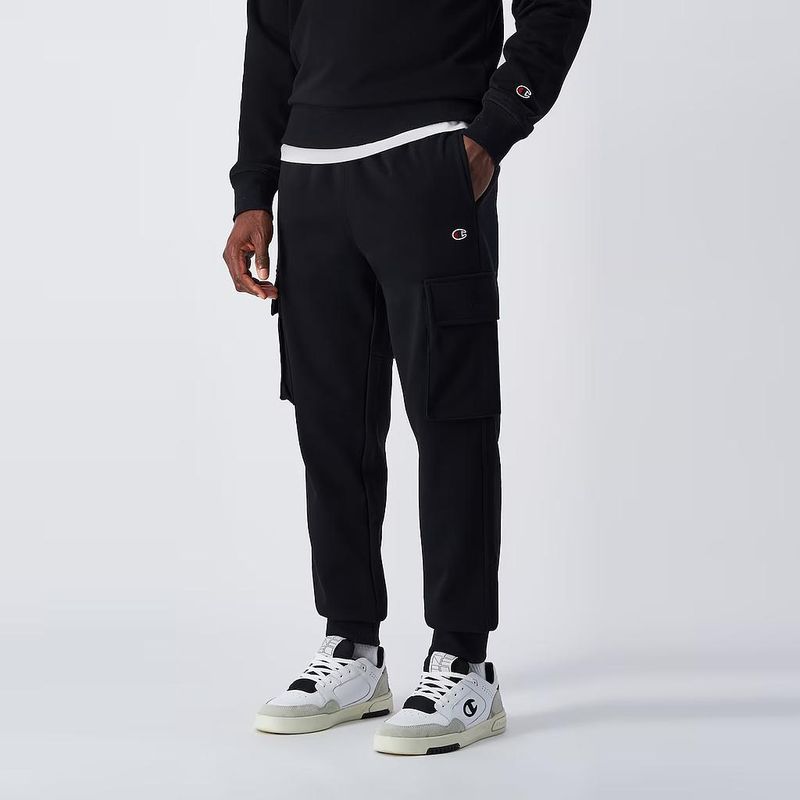 CHAMPION - Jogger Hombre Cargo Champion Negro Reverse Weave