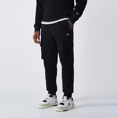 CHAMPION - Jogger Hombre Cargo Negro Reverse Weave