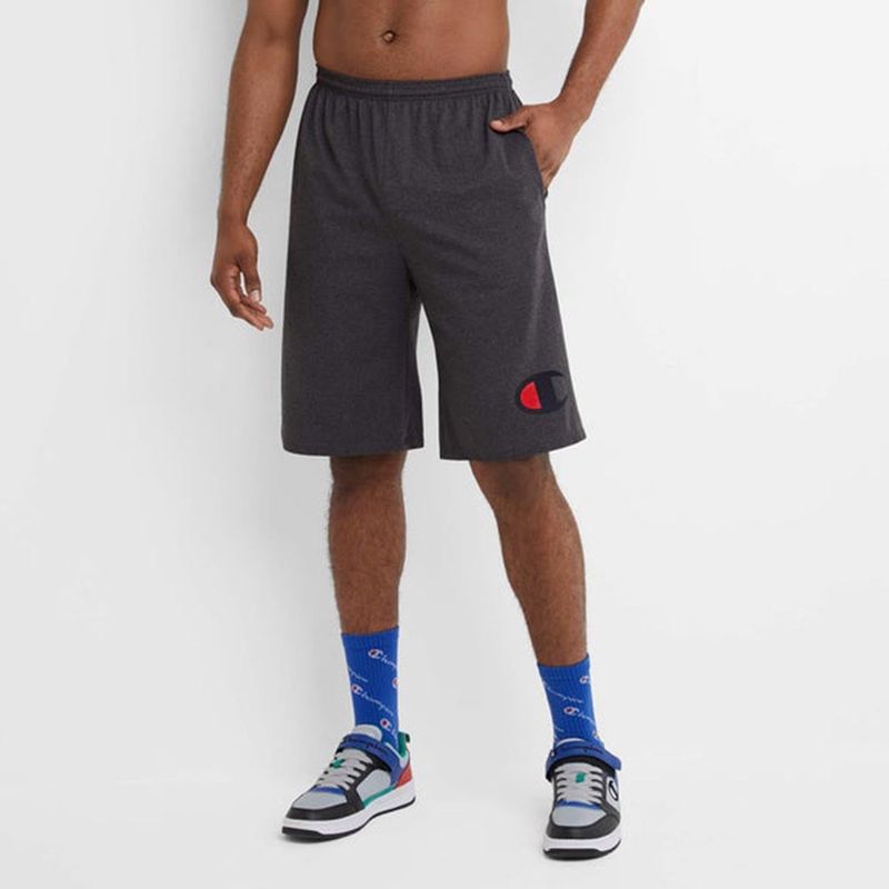 CHAMPION - Short Hombre 9'' Gris Graphic Jersey Champion