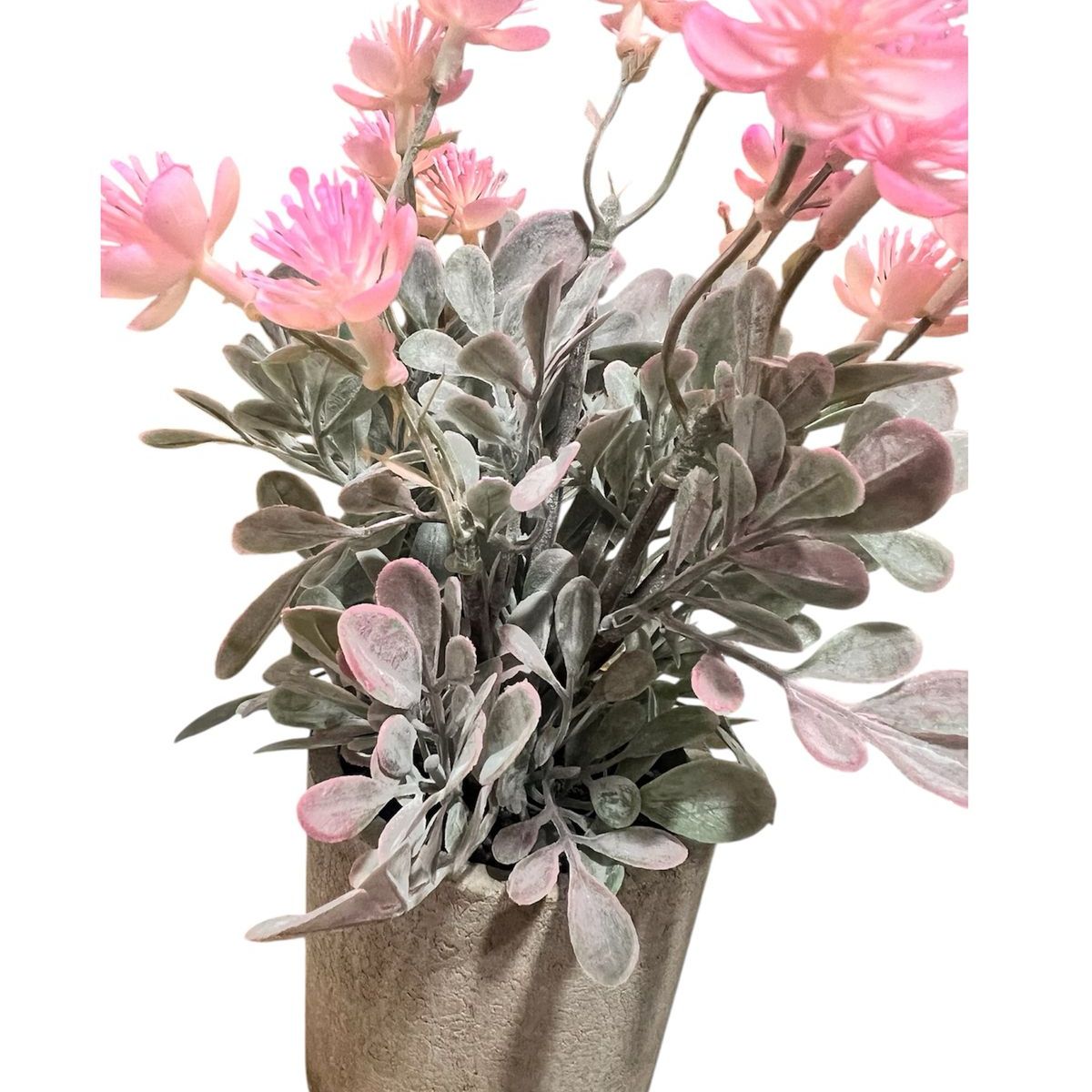 GENERICO - Macetero Planta Artificial Flores Maceta Decorativa Rosa