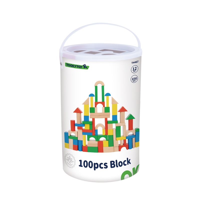 TOOKY TOY - Bloques de Madera 100 Piezas Tooky Toy