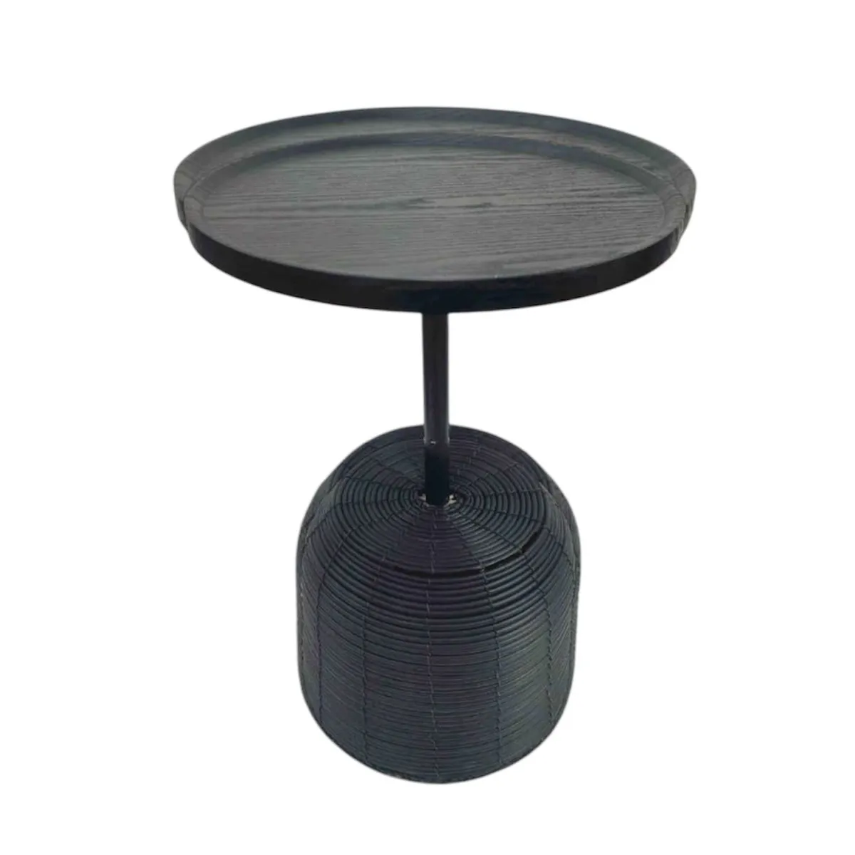 GENERICO - Mesa Lateral Mesa De Centro Negra Moderna 52cm