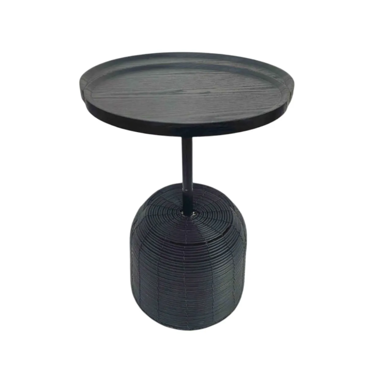 GENERICO - Mesa Lateral Mesa De Centro Negra Moderna 52cm