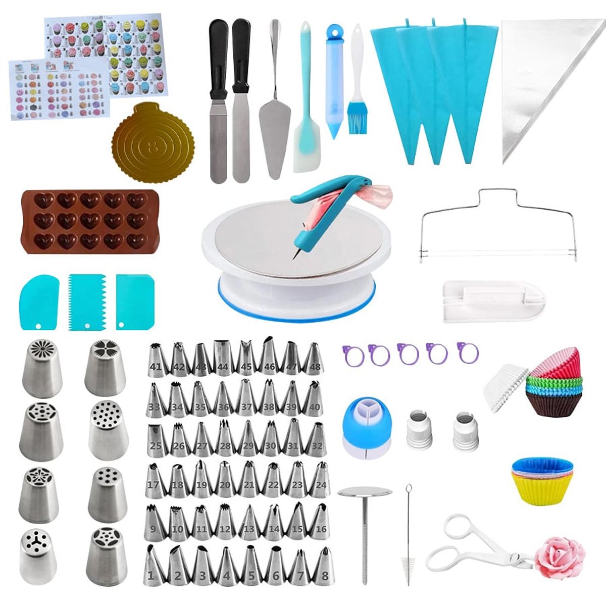 CROIX - Set de Repostería CROiX 291 Piezas Silicona Acero Inoxidable