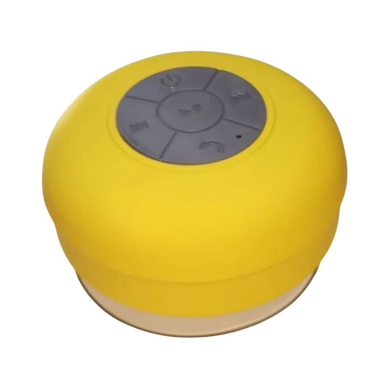 GENERICO - Parlante Bluetooth Amarillo 9cm Resistente Para Duchas