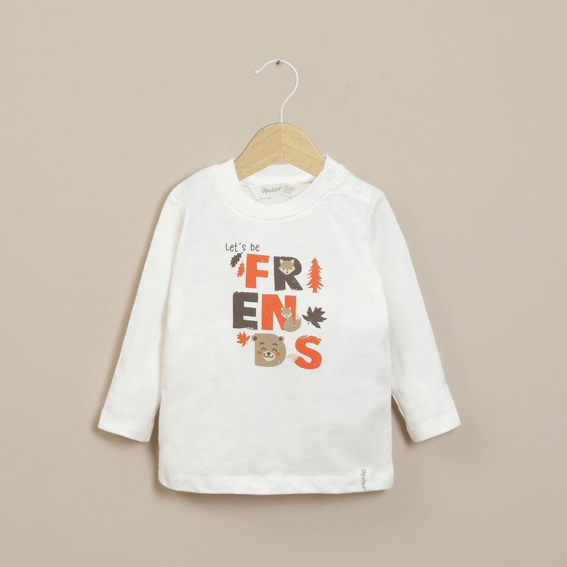 OPALINE - Poleras Bebé niño Blanco 40161 Opaline