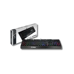 MSI - TECLADO GAMER RGB VIGOR GK20 DE MEMBRANA - INGLES ERGONOMICO