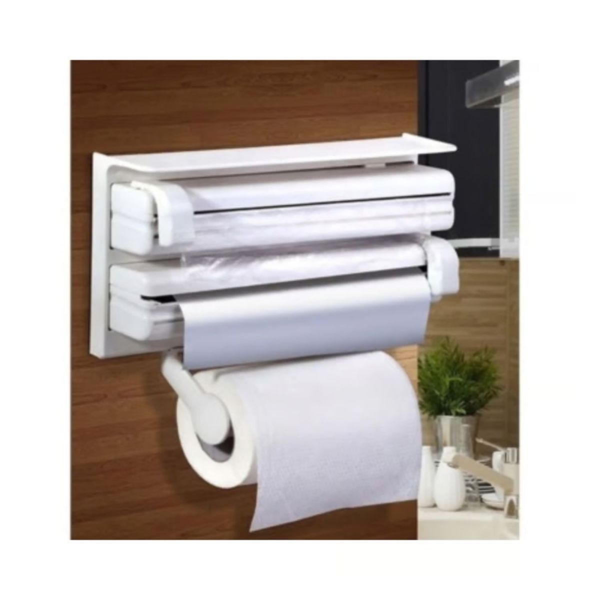 GENERICO - Pack 3 Dispensador Corta Fácil Triple Cocina Toalla Nova.