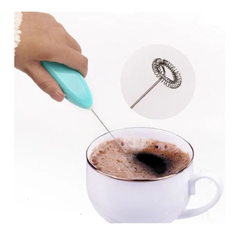 GENERICO - Mini Batidor Café Espuma Huevo Leche Portátil Eléctrico Pila..