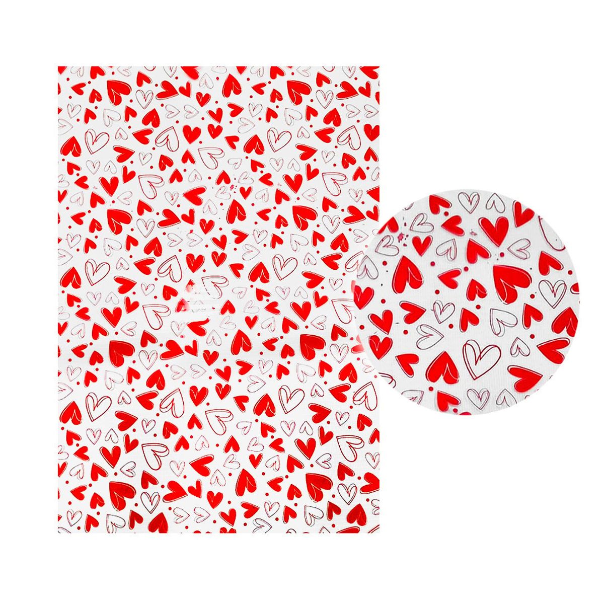 GENERICO - PAPEL CELOFAN 25C 70X100 CORAZONES CHICOS X50UNI