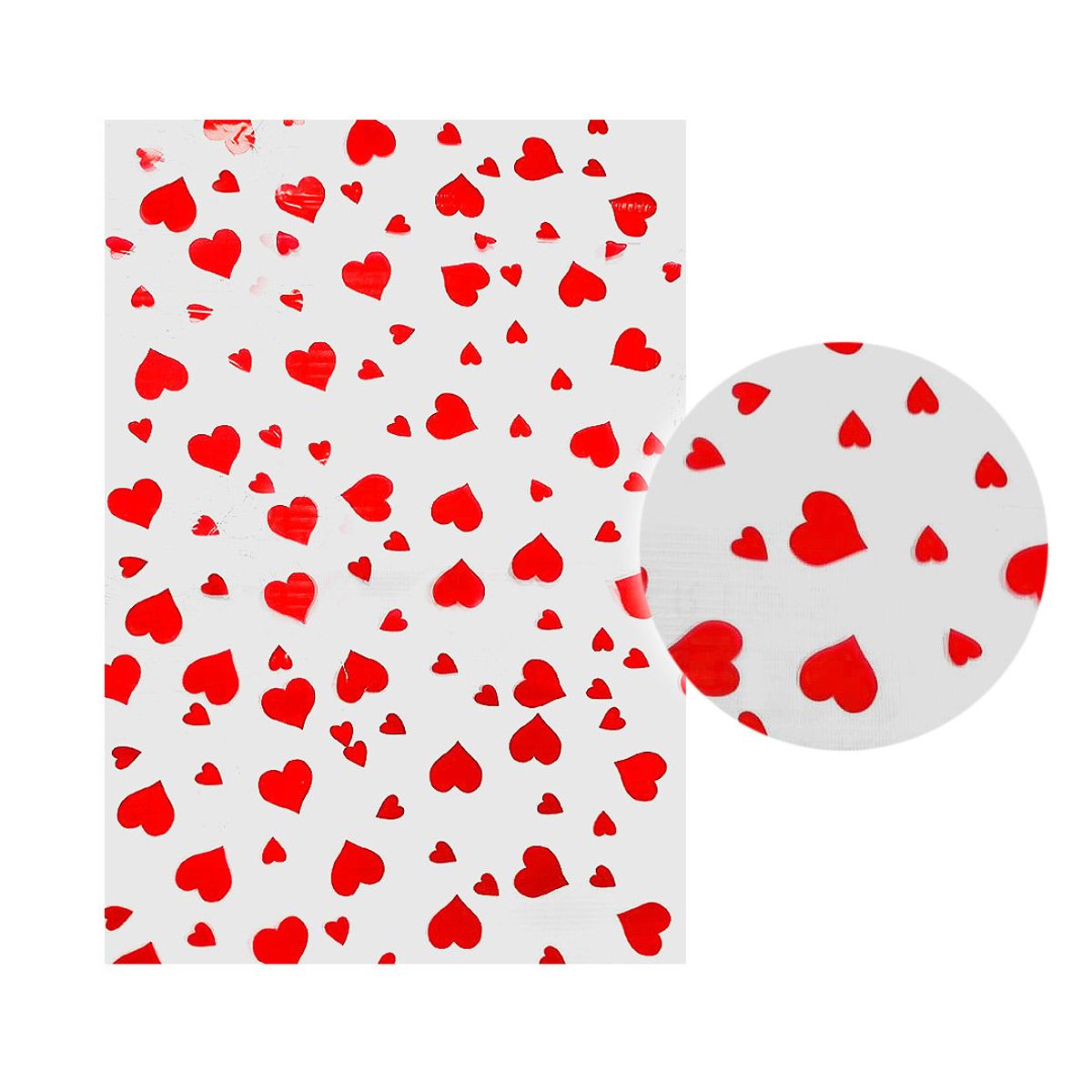 GENERICO - PAPEL CELOFAN 25C 70X100 CORAZONES X50UNI