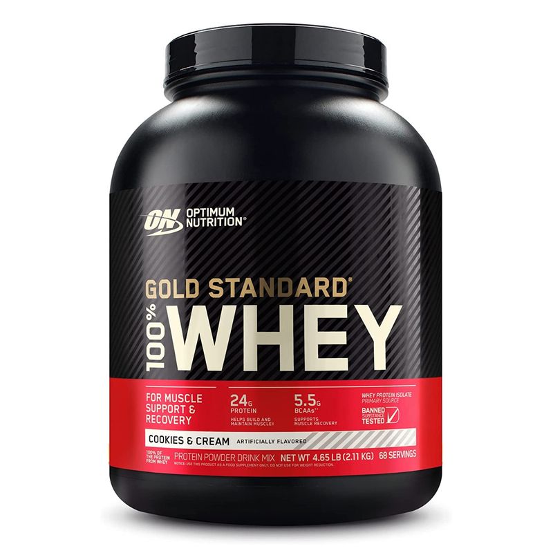 OPTIMUN NUTRITION - On 100% Whey Protein Gold Standard 5 Lbs Cookies & Cream