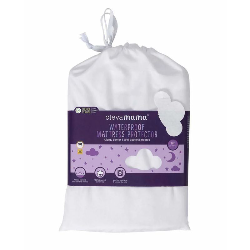 CLEVAMAMA - Protector De Colchón Impermeable 60X120 Clevamama