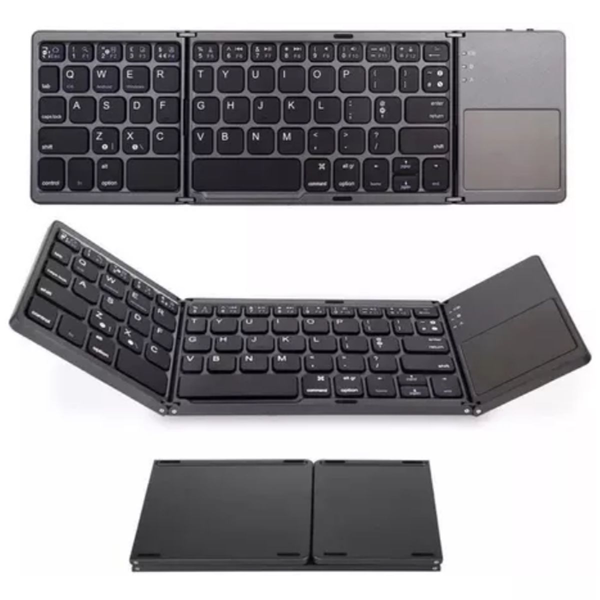 GENERICO - Mini Teclado Con Trackpad Bluetooth Plegable Recargable