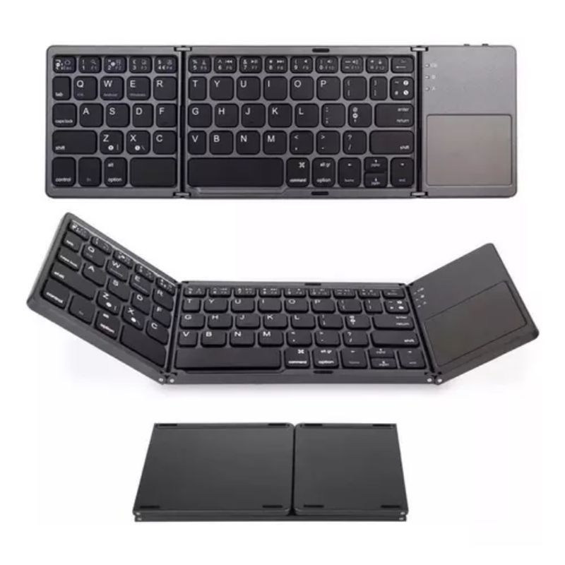GENERICO - Mini Teclado Con Trackpad Bluetooth Plegable Recargable
