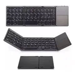 GENERICO - Mini Teclado Con Trackpad Bluetooth Plegable Recargable
