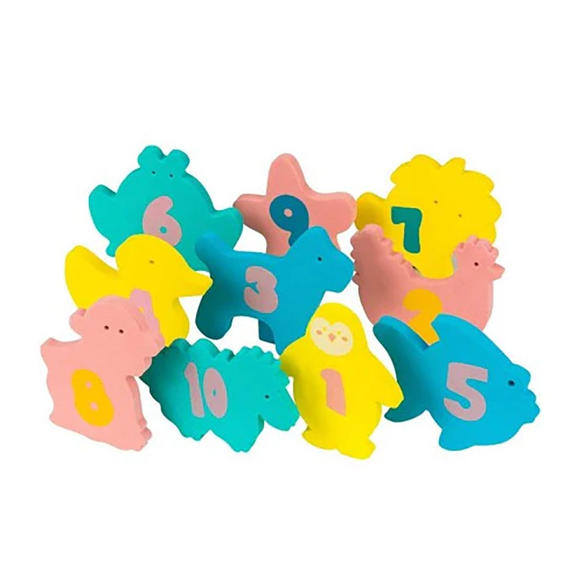 CLEVAMAMA - Juguetes de Baño con Malla Organizadora 10 piezas Clevamama