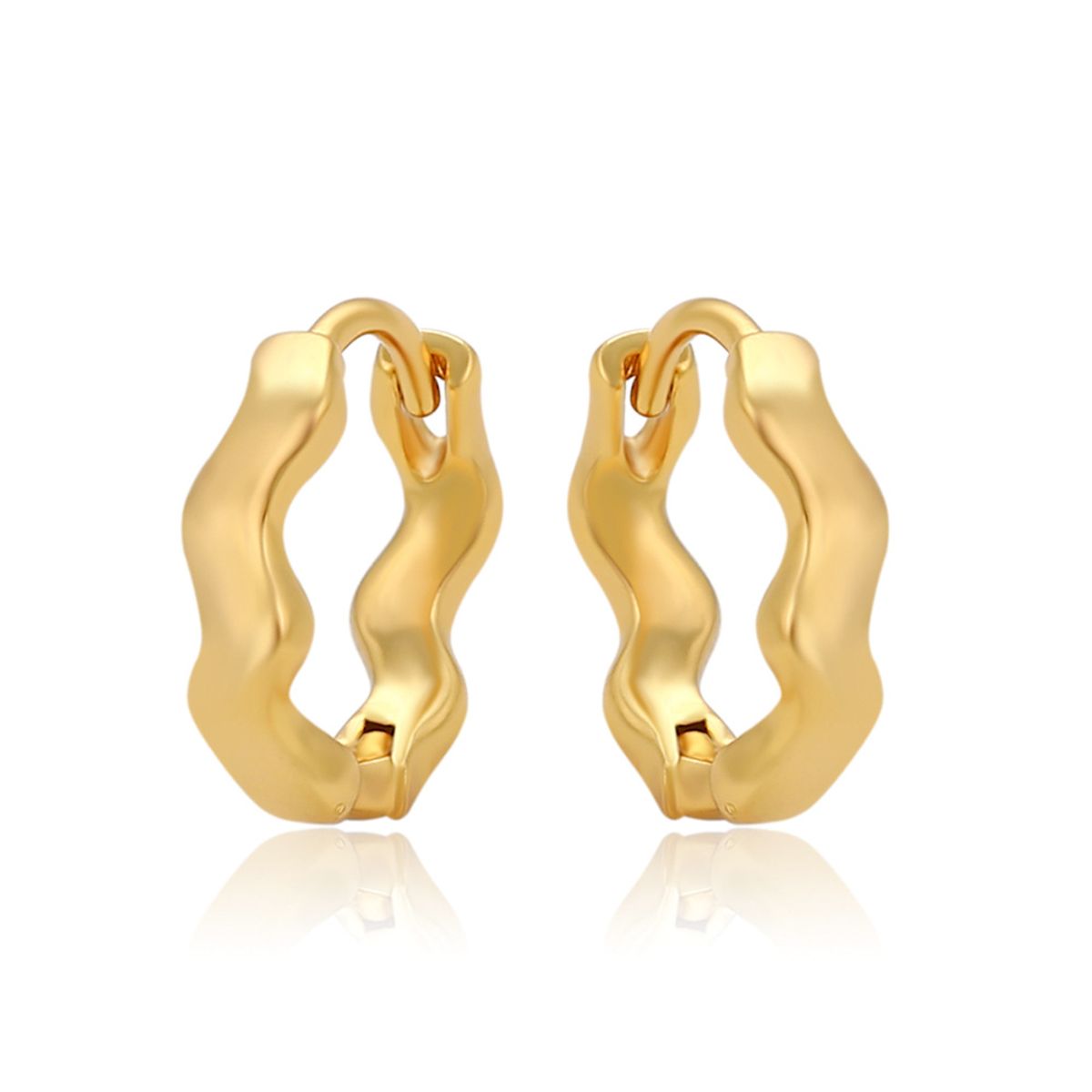 VATYERTY - Pendientes de Aro Irregulares en Tono Dorado Chic para Mujeres