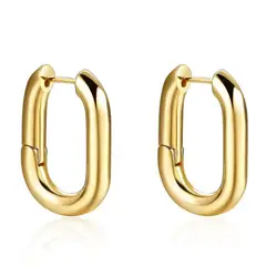 VATYERTY - Pendientes de Aro Irregulares en Tono Dorado Chic para Mujeres