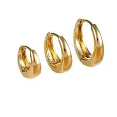 VATYERTY - 3 Pares De Aros Brillantes De Cobre Joyería Estilo Simple Y Elegante