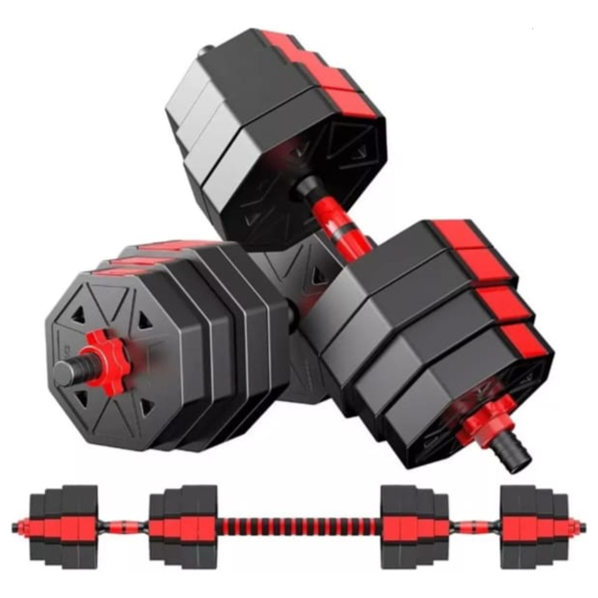 GENERICO - Mancuernas Ajustables Set 30 Kg Gav 2en1 + Barra