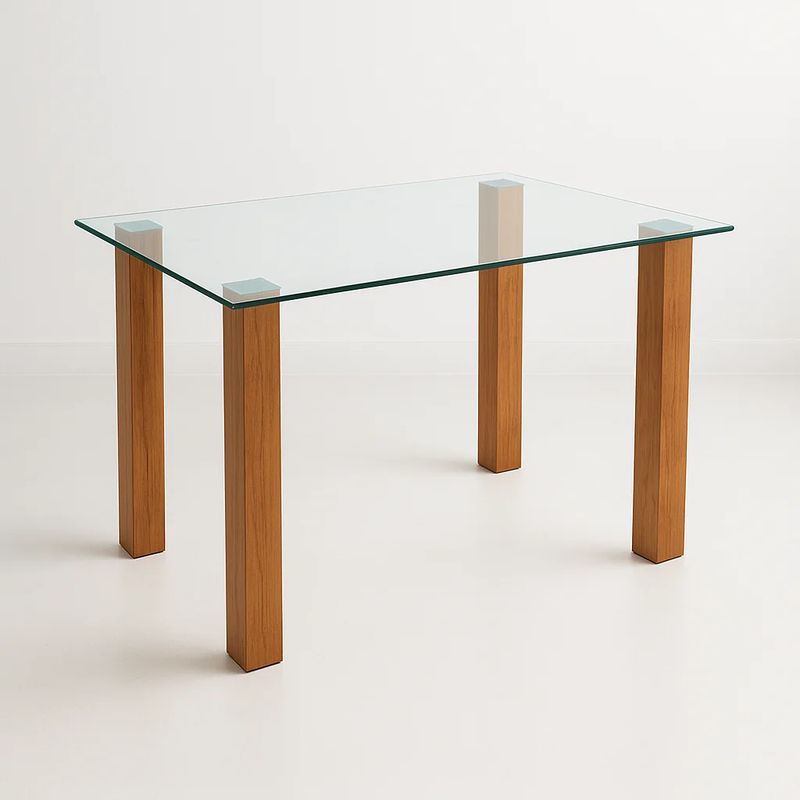 KLIK - Mesa de comedor vidrio Quadra 120x80