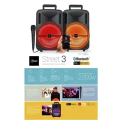 MLAB - Parlante Street 3 Bluetooth Karaoke 2000W Naranja