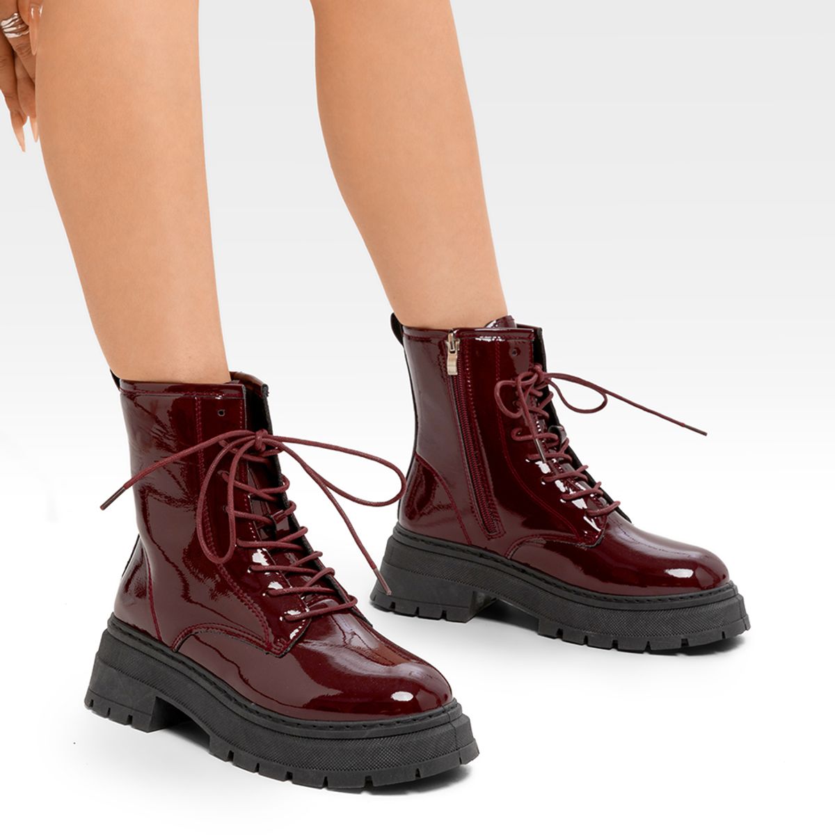 WEIDE - Botin Casual Mujer Burdeo Plataforma Weide SL30