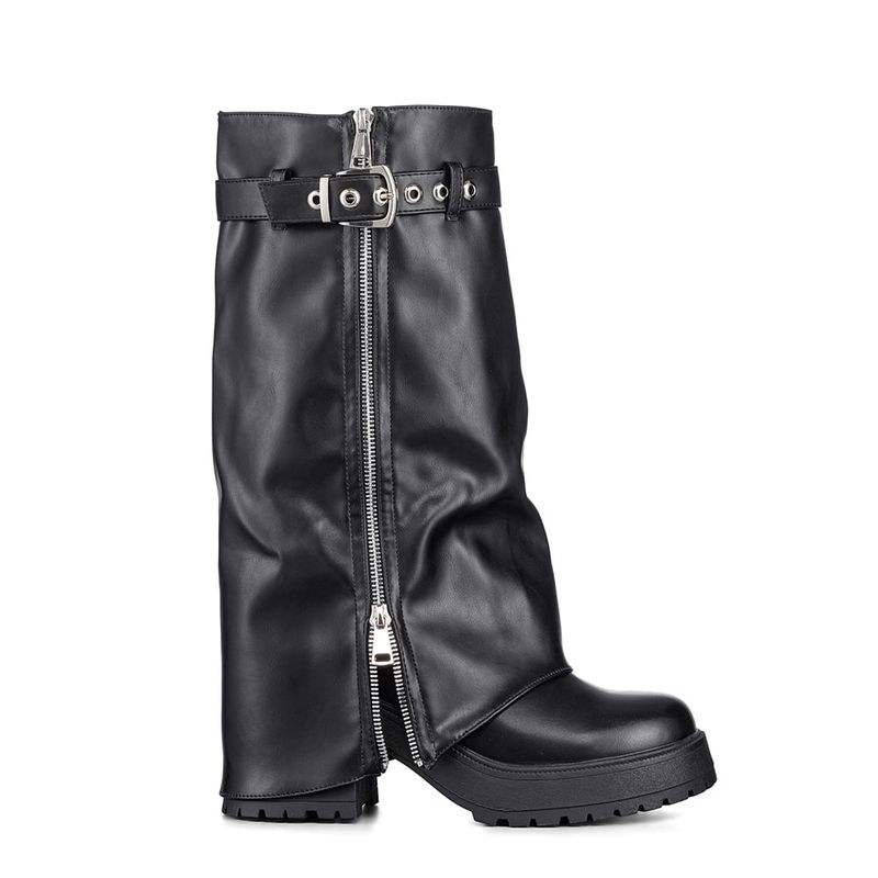 WEIDE - Botas Largas Mujer De Moda Eco Cuero Vintage Weide CZY603