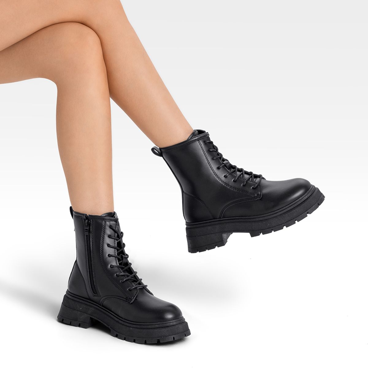 WEIDE - Botin Casual Mujer Negro Plataforma Weide SL30