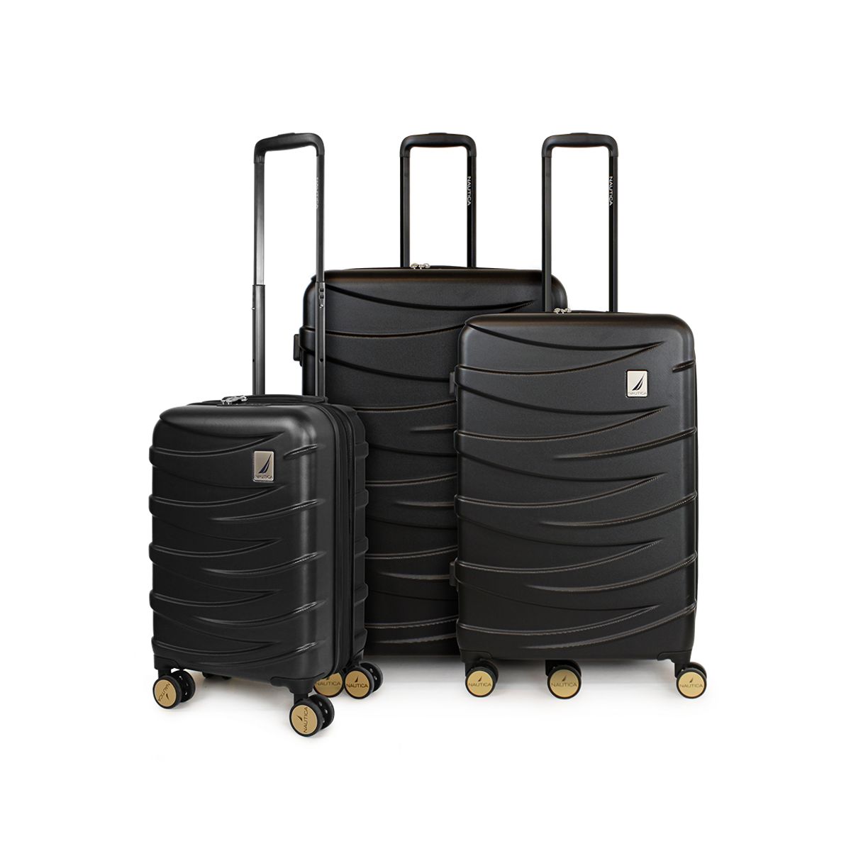 NAUTICA - Set de 3 maletas Mónaco negra S+M+L Nautica