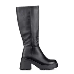 WEIDE - Bota Larga Mujer Tacon Grueso Vintage Elegante CZY602